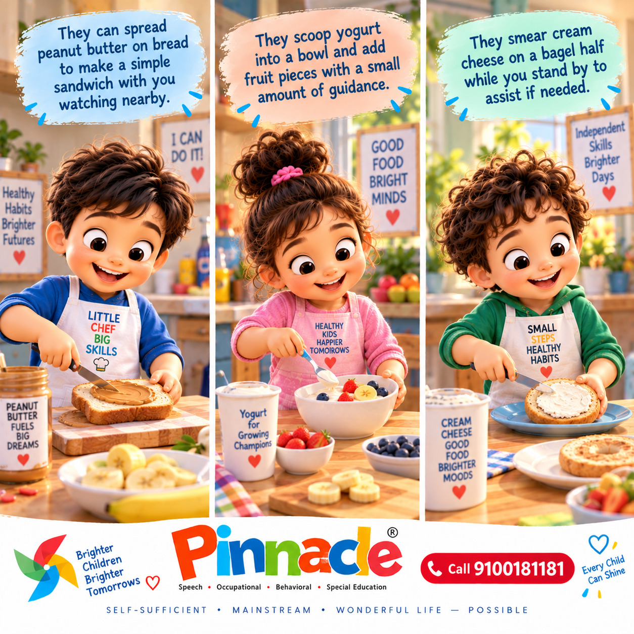Example illustration for assessment topic: Snack preparation skills