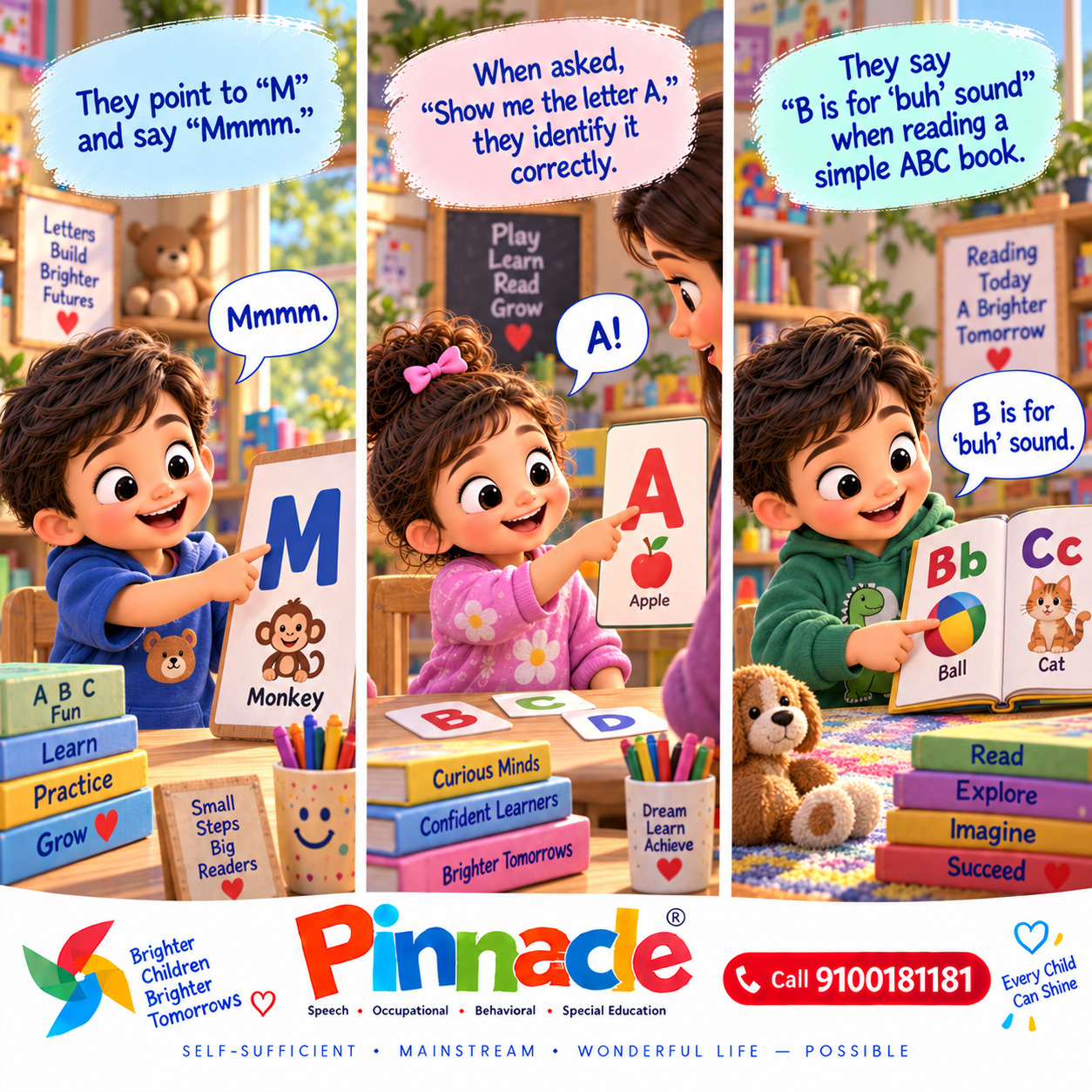 Example illustration for assessment topic: Letter recognition