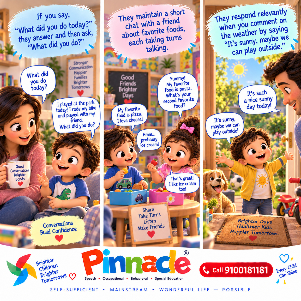 Example illustration for assessment topic: Conversational skills