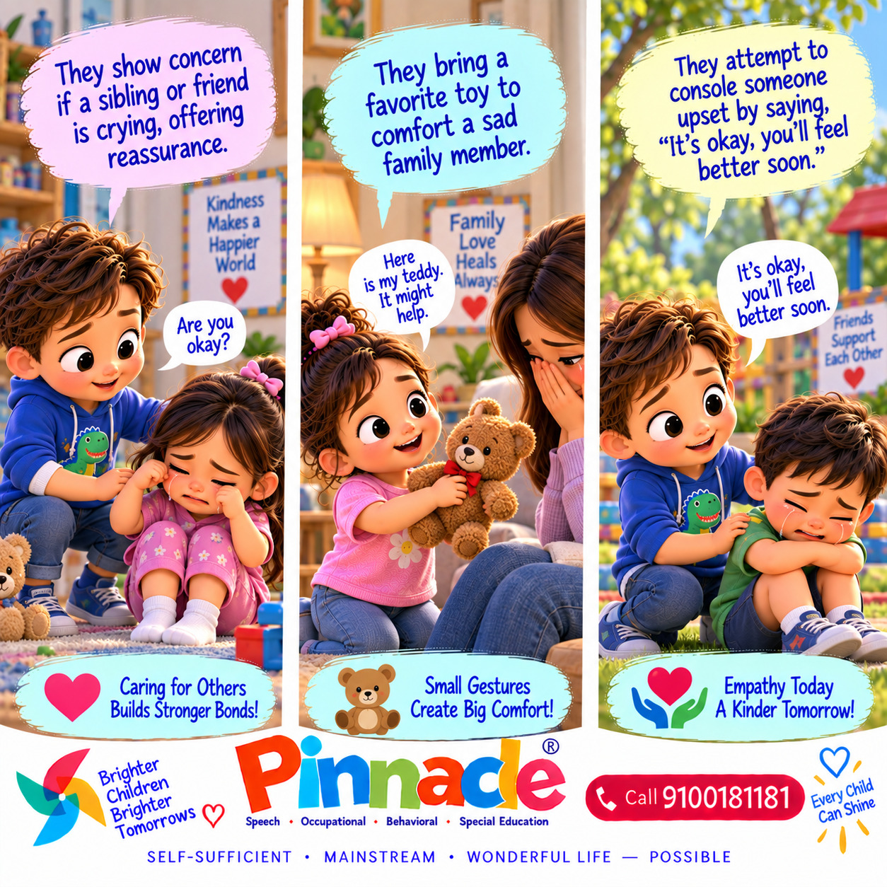 Example illustration accompanying: Can the child empathize with others?