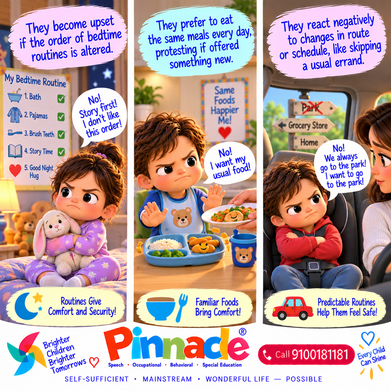Example illustration accompanying: Is the child resistant to change?