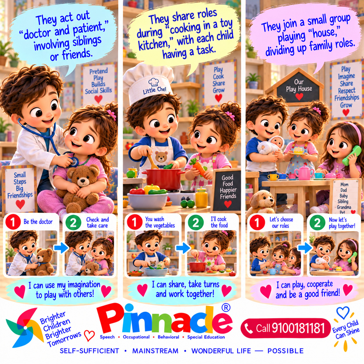 Example illustration for assessment topic: Pretend Play