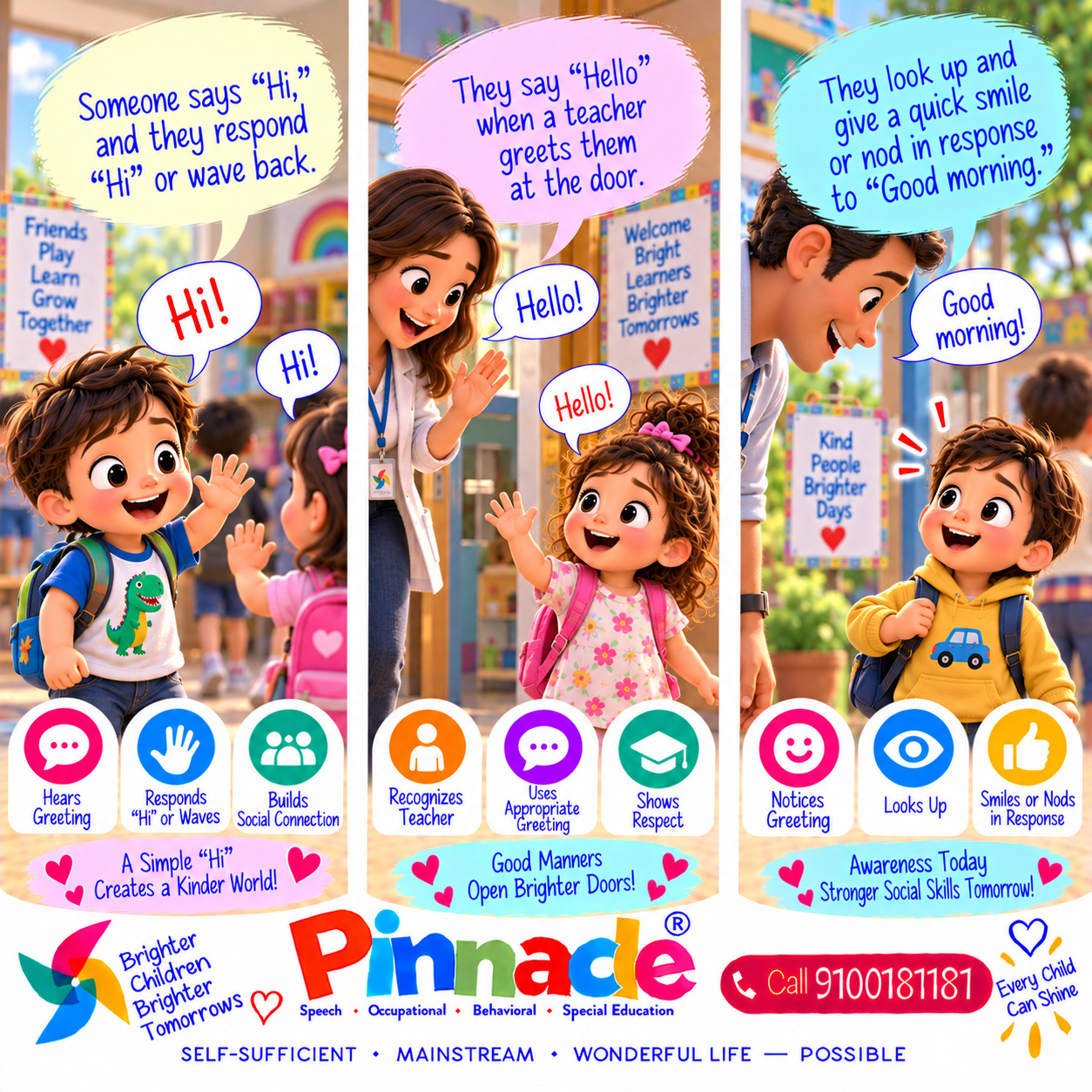 Example illustration for assessment topic: Social Greeting