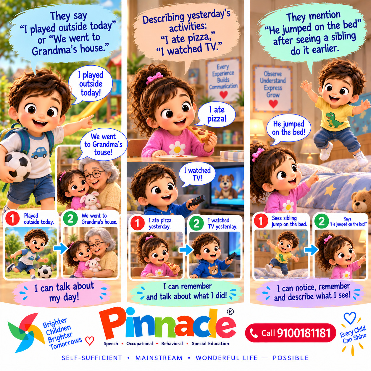 Example illustration for assessment topic: Past Tense Verbs