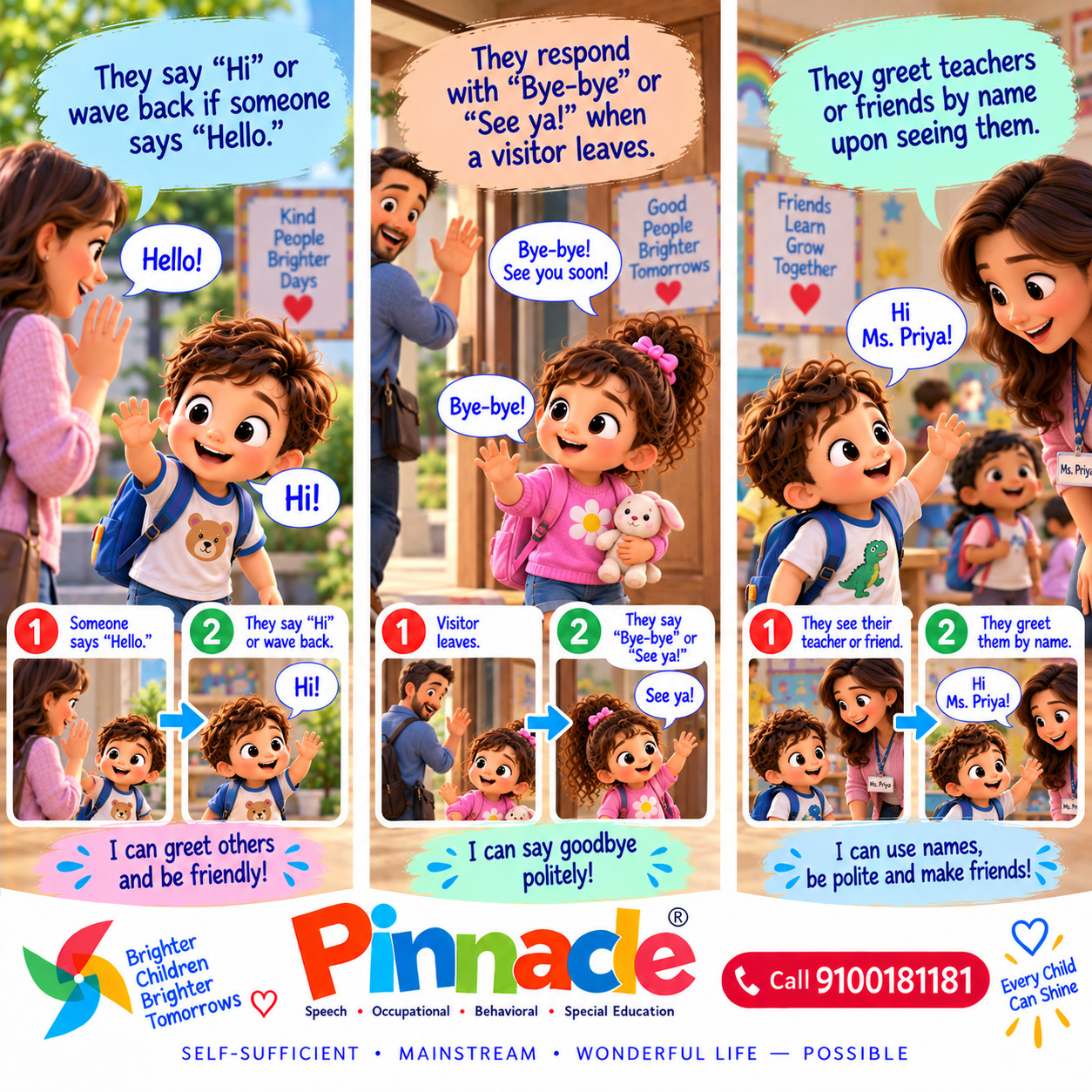 Example illustration for assessment topic: Respond to Greetings