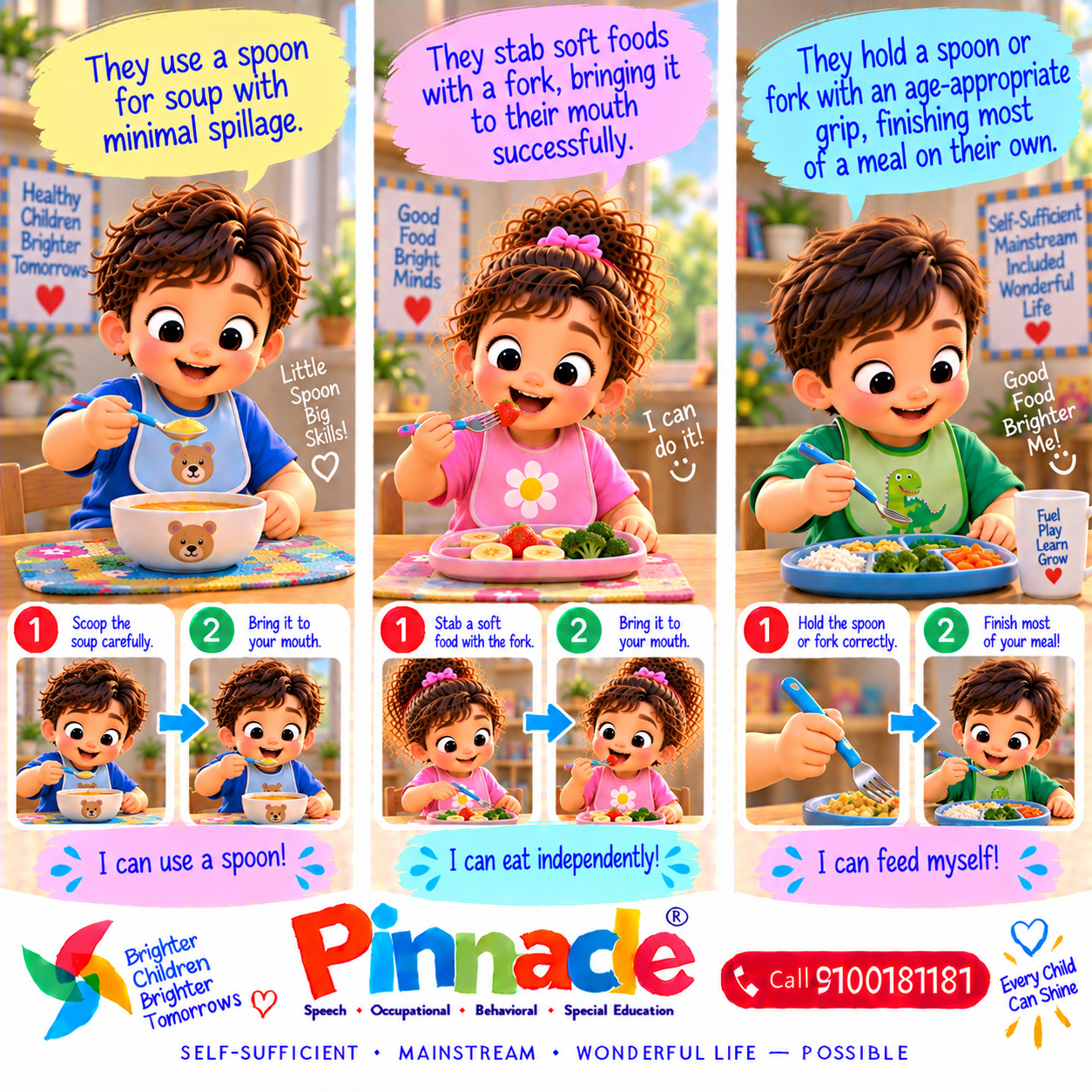 Example illustration for assessment topic: Feeding Independence