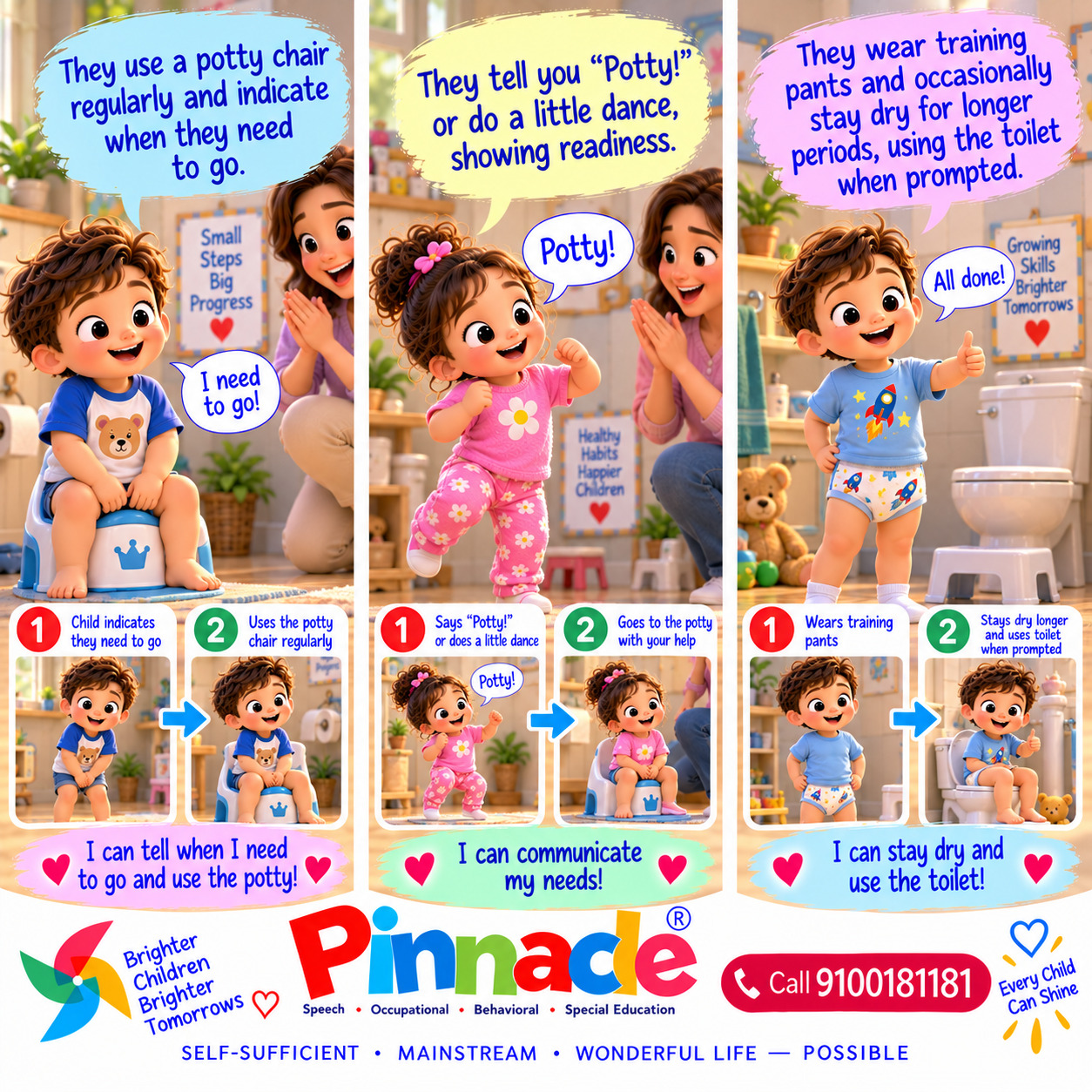 Example illustration for assessment topic: Toilet Trained