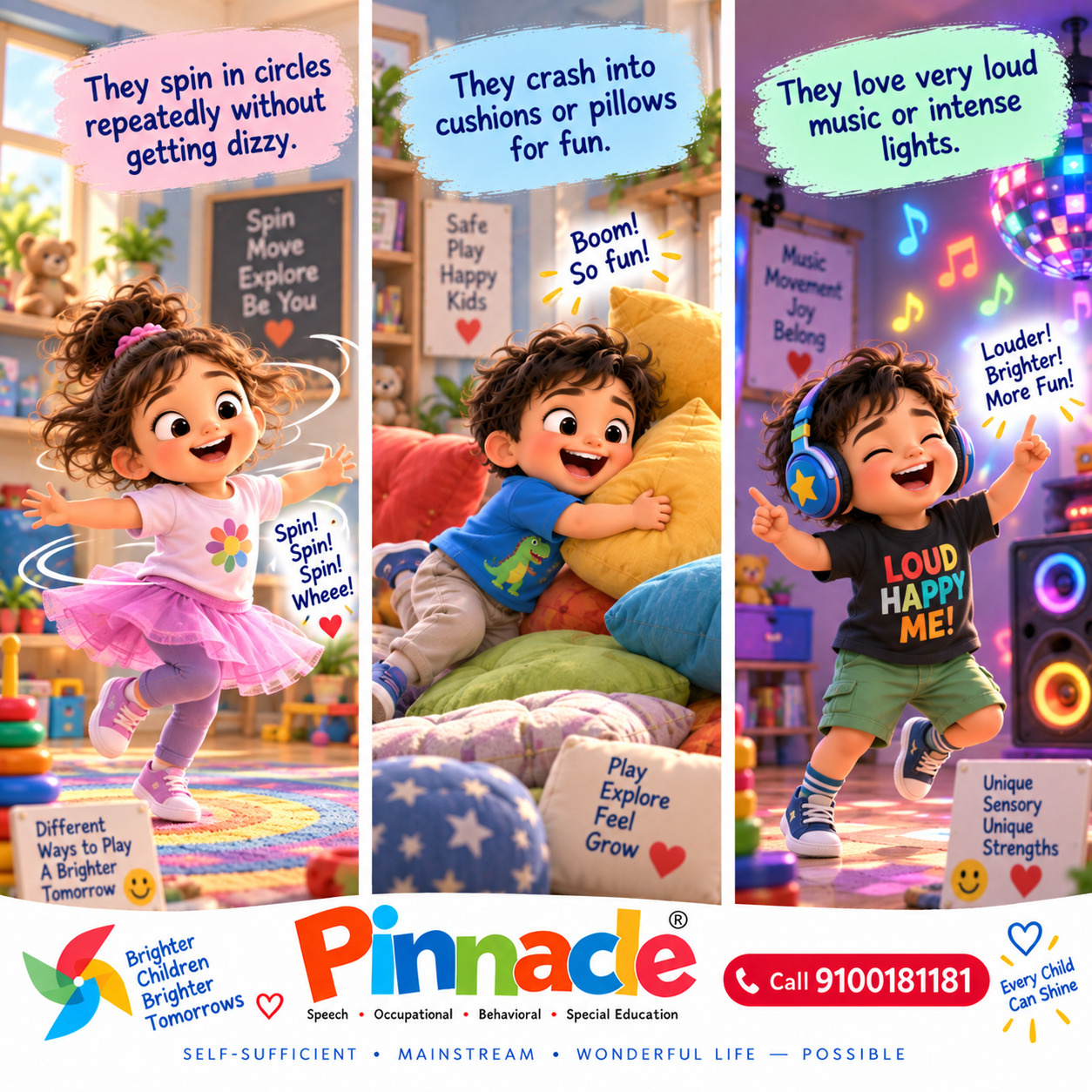 Example illustration for assessment topic: Excessive Sensory