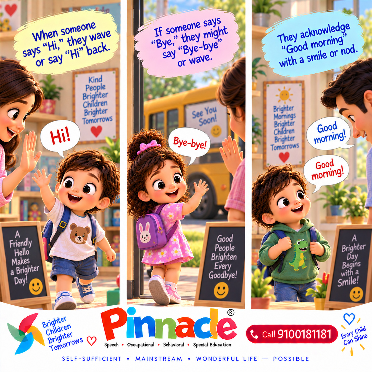 Example illustration for assessment topic: Greeting