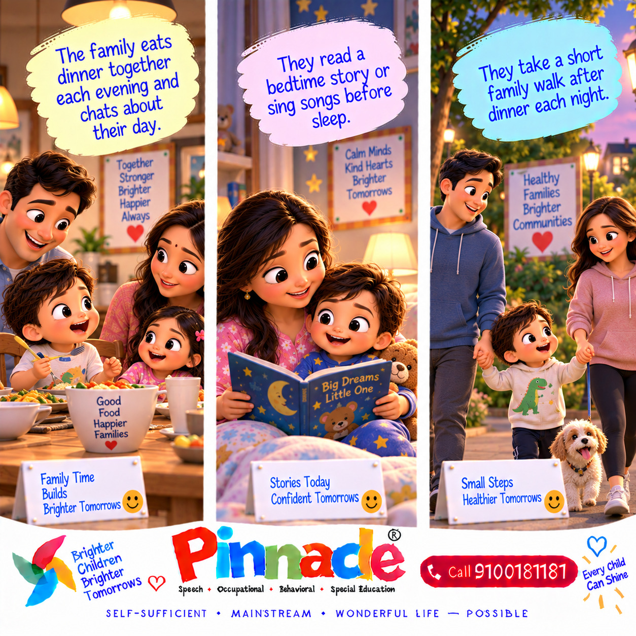 Example illustration accompanying: Family Bonding : Do family members spend quality time together daily?