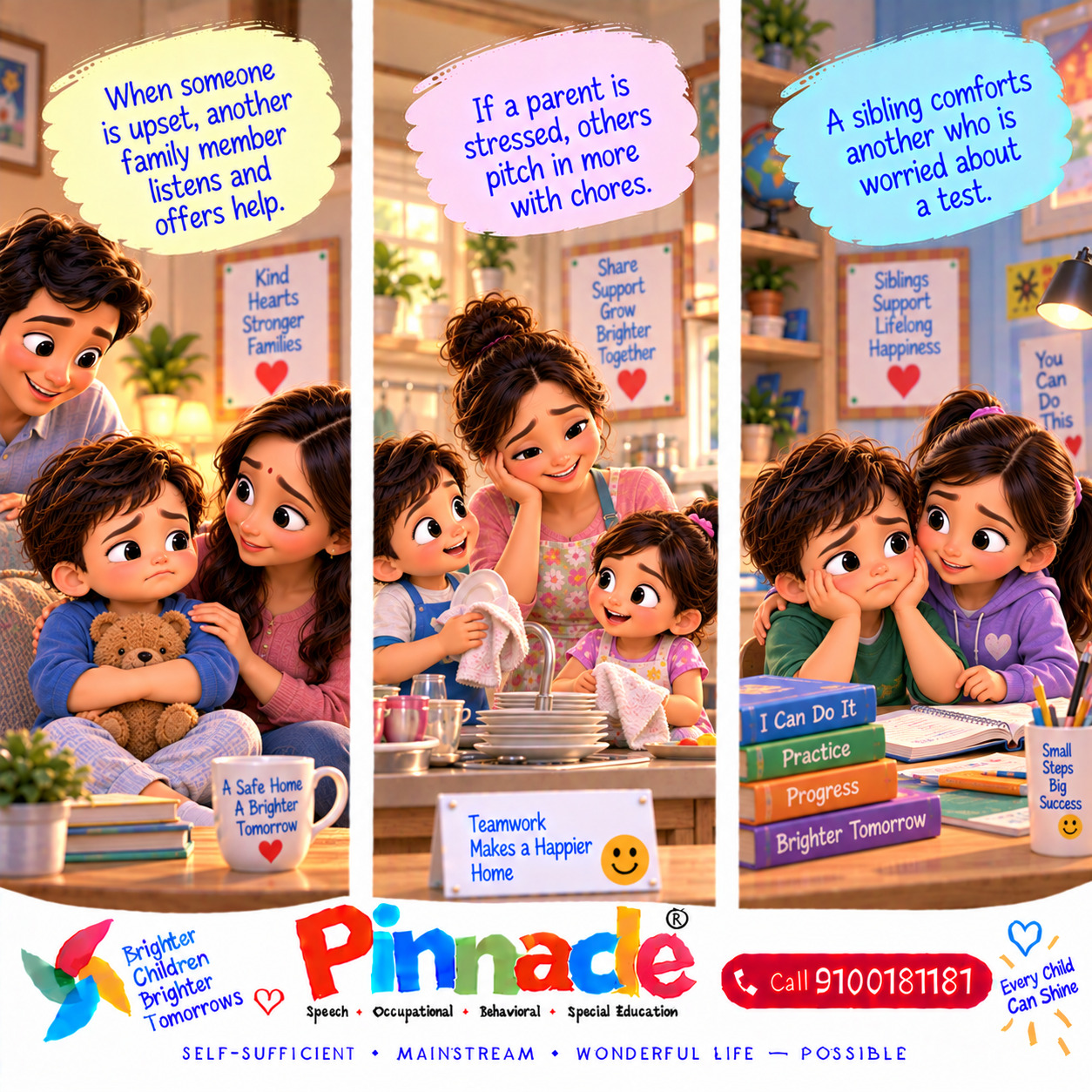Example illustration accompanying: Supportive Relationships : Do family members support each other during stressful times?