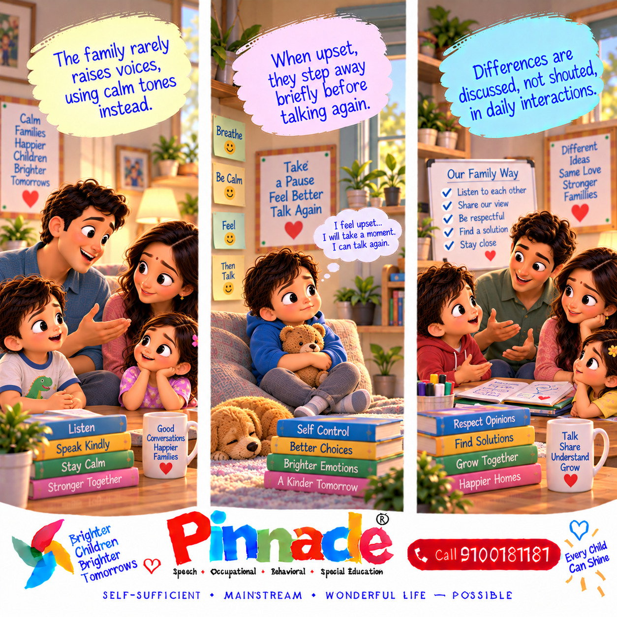 Example illustration accompanying: Tension : Is there tension between family members on a regular basis?