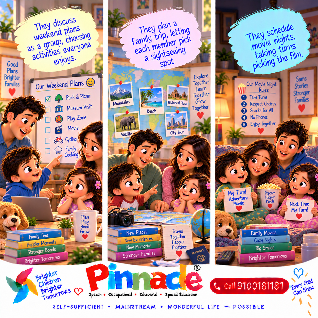 Example illustration accompanying: Planning : Do family members plan activities or outings together?