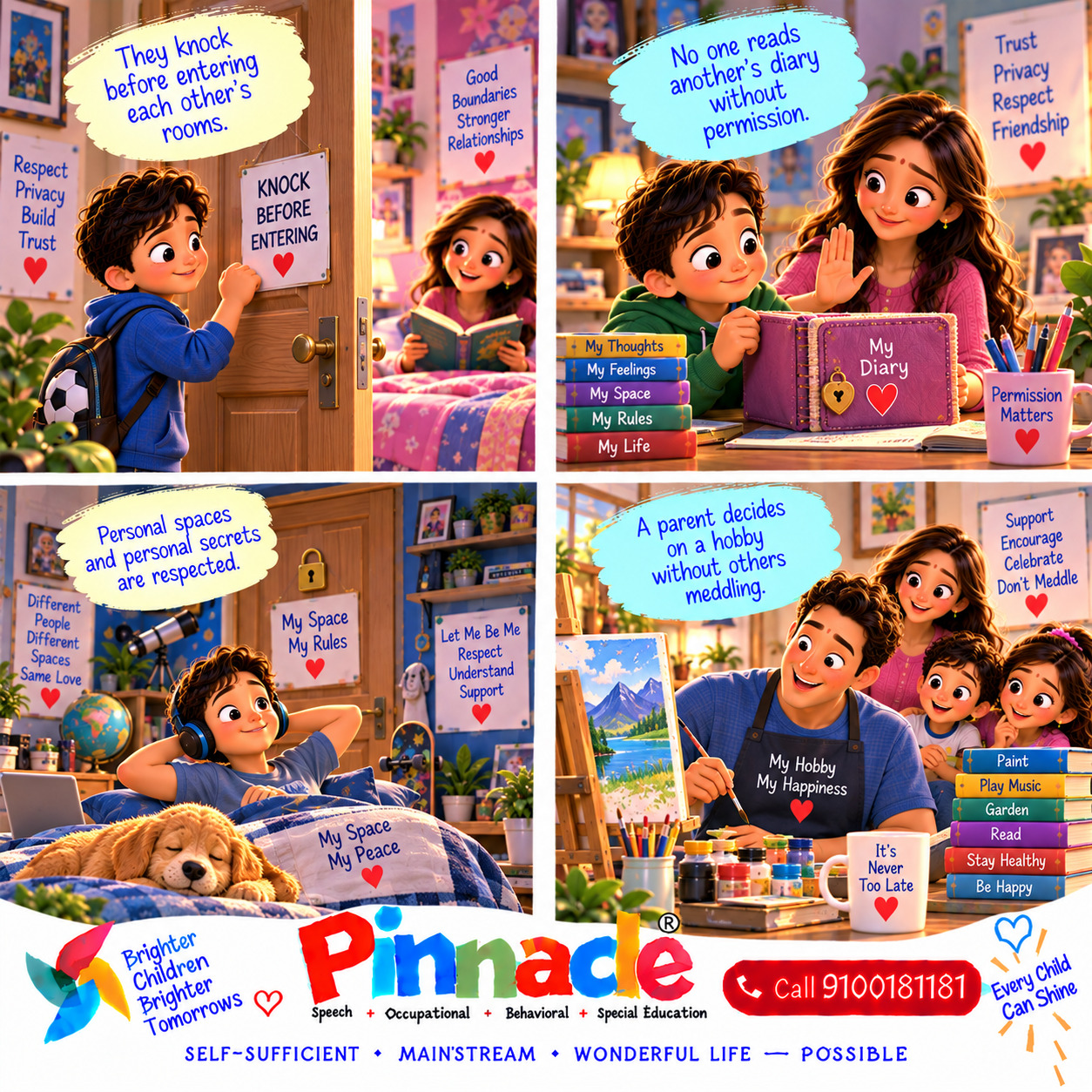 Example illustration accompanying: Respect for Privacy : Do family members respect each other’s privacy?