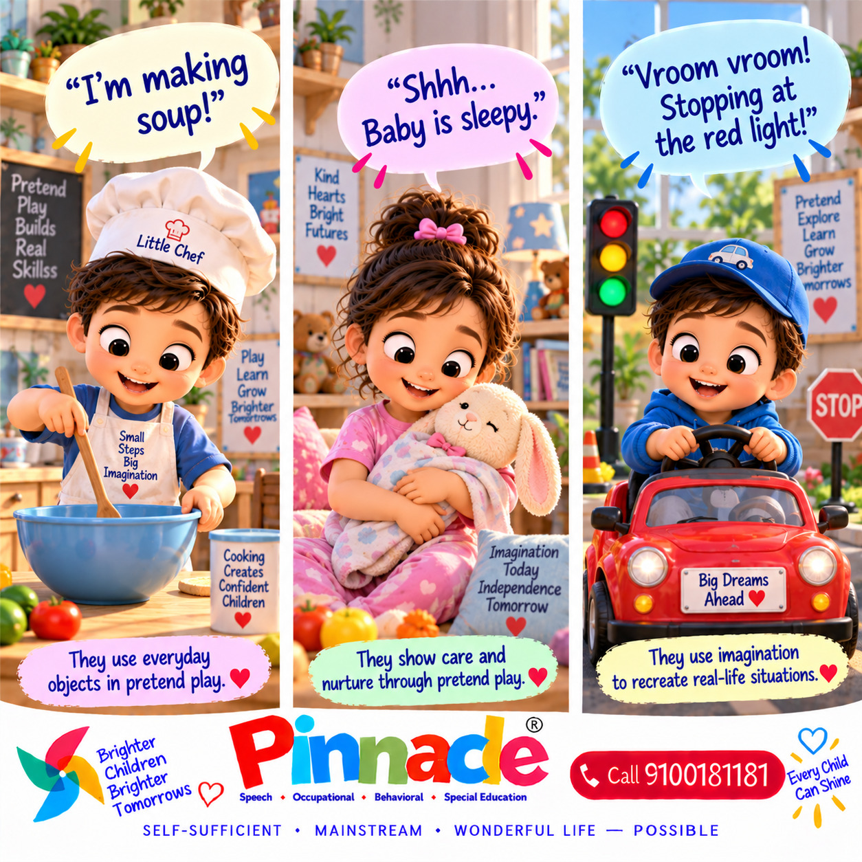 Example illustration for assessment topic: Pretend Play