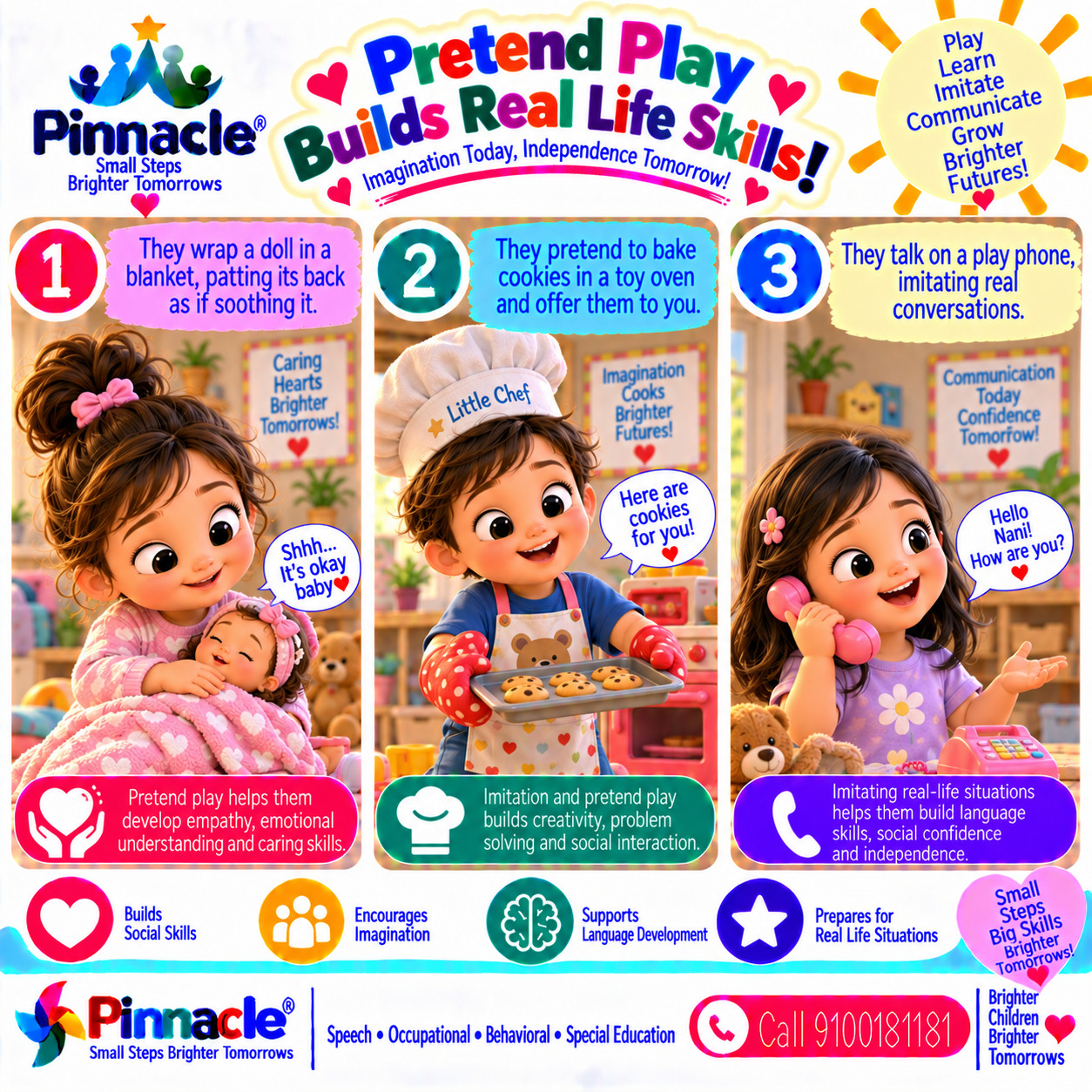 Example illustration for assessment topic: Pretend Play