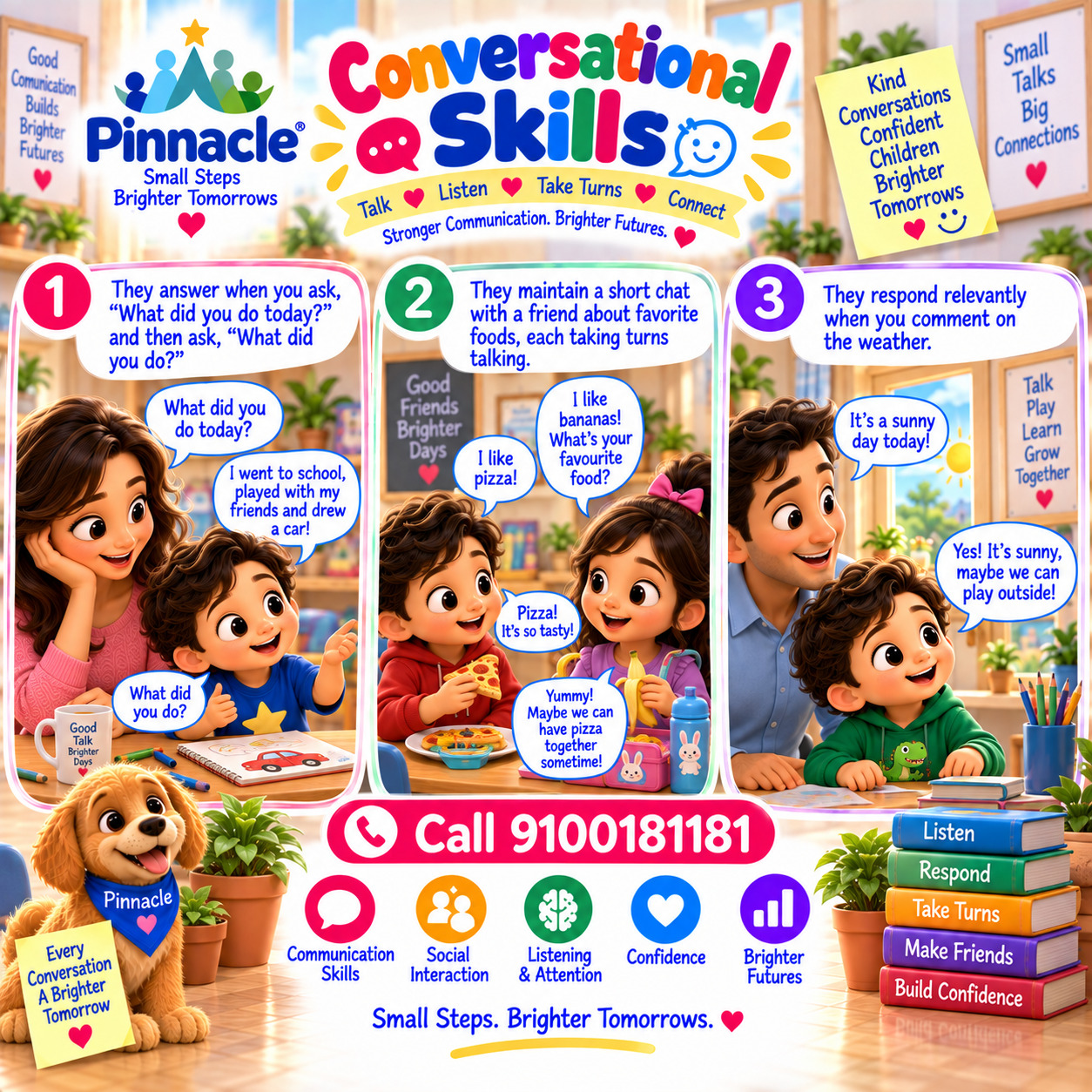 Question illustration for assessment topic: Conversational skills