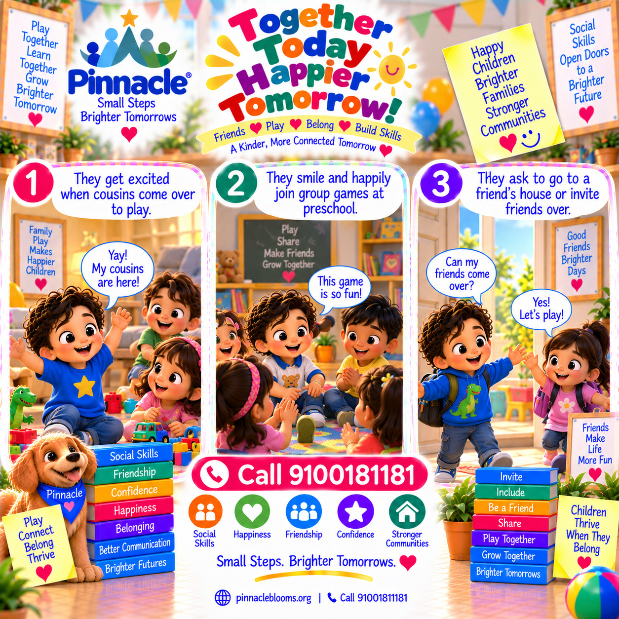 Question illustration accompanying: Does the child enjoy being with others?