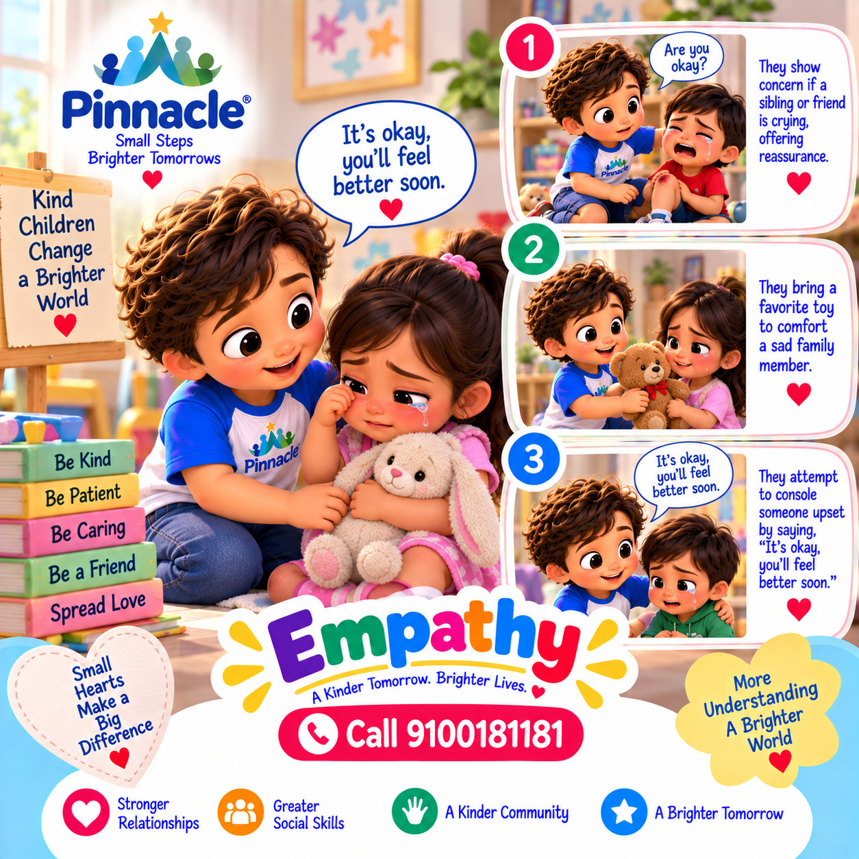 Question illustration accompanying: Can the child empathize with others?