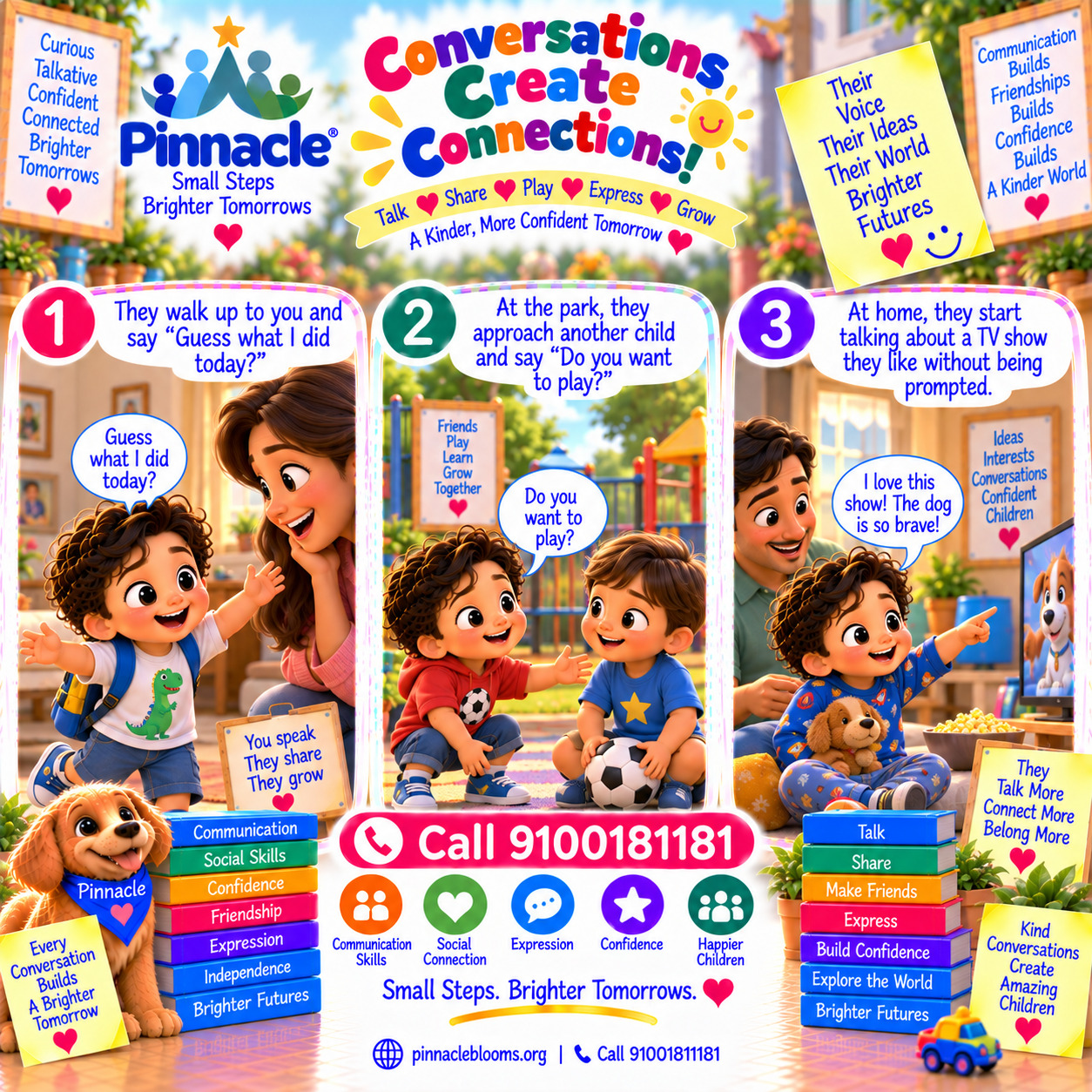 Question illustration accompanying: Does the child initiate conversations?