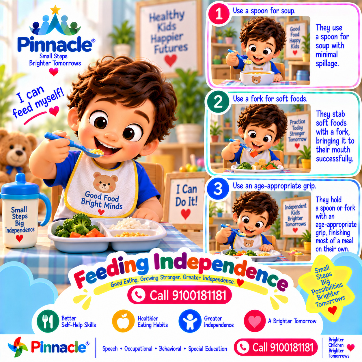Question illustration for assessment topic: Feeding Independence