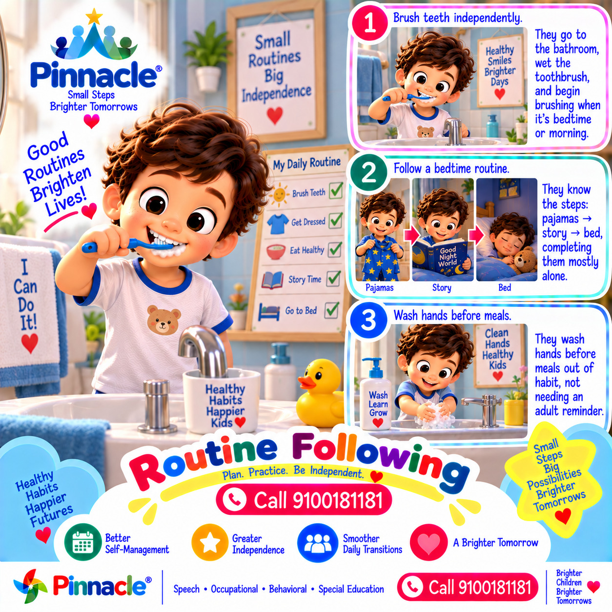 Question illustration for assessment topic: Routine Following