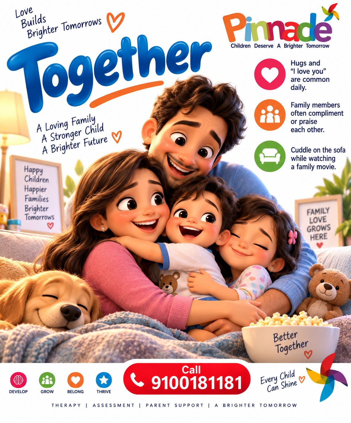 Question illustration accompanying: Emotional Closeness : Do family members express affection openly and frequently?
