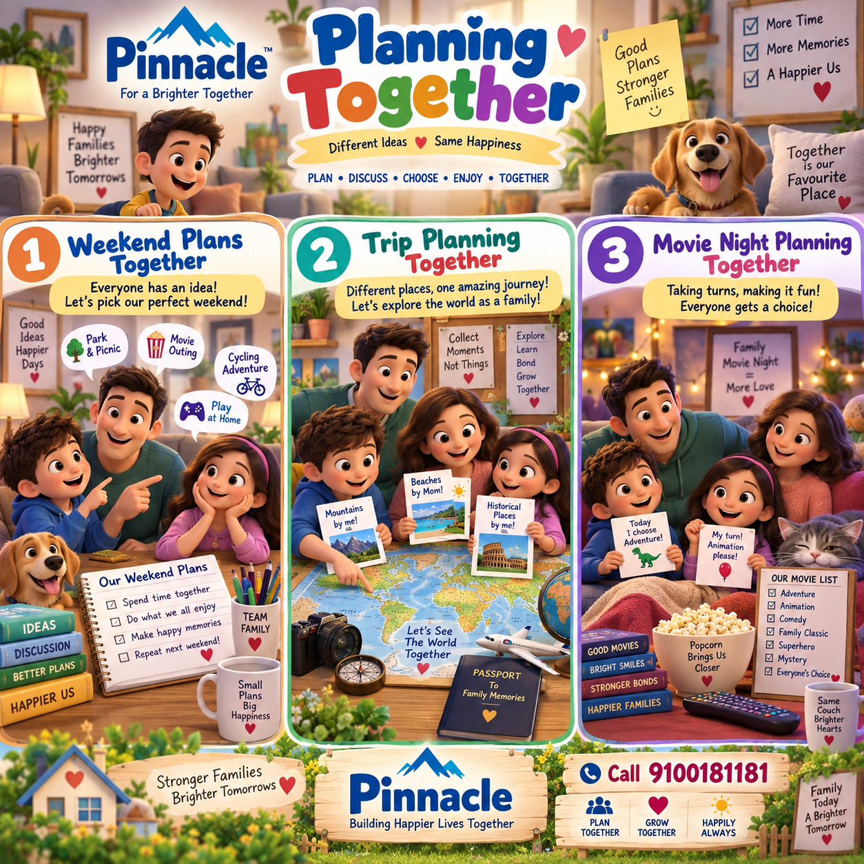 Question illustration accompanying: Planning : Do family members plan activities or outings together?