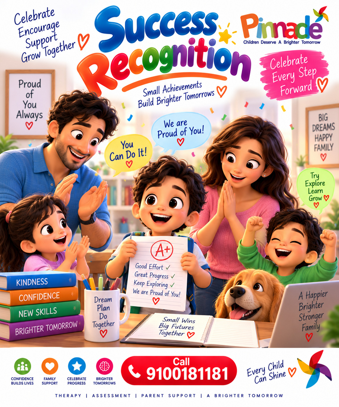 Question illustration accompanying: Success Recognition : Do family members celebrate each other’s achievements?