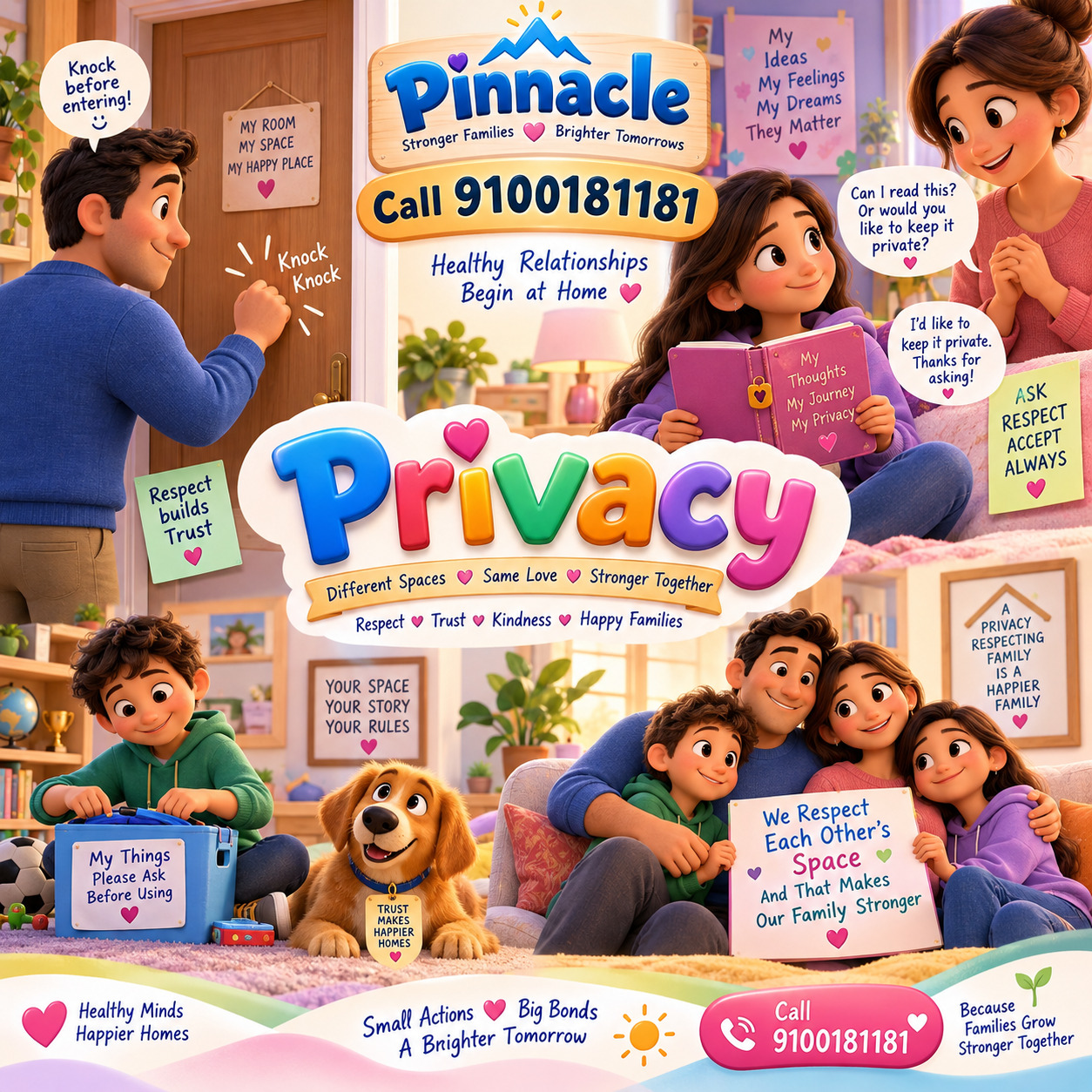 Question illustration accompanying: Respect for Privacy : Do family members respect each other’s privacy?