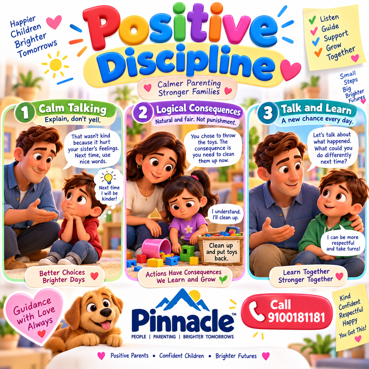 Question illustration accompanying: Discipline : Is positive discipline (e.g., explanations rather than punishment) used to manage behavior?