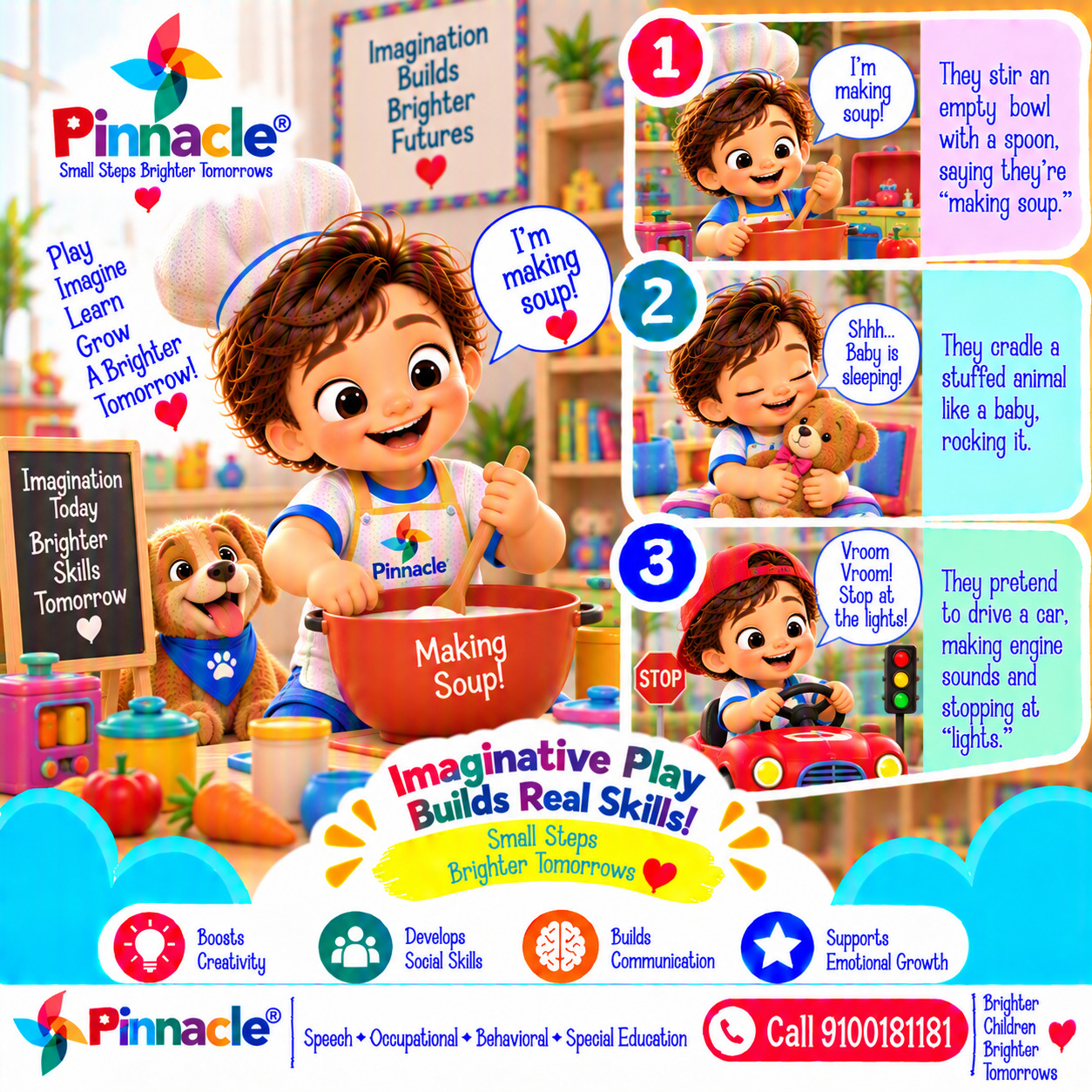 Question illustration for assessment topic: Pretend Play